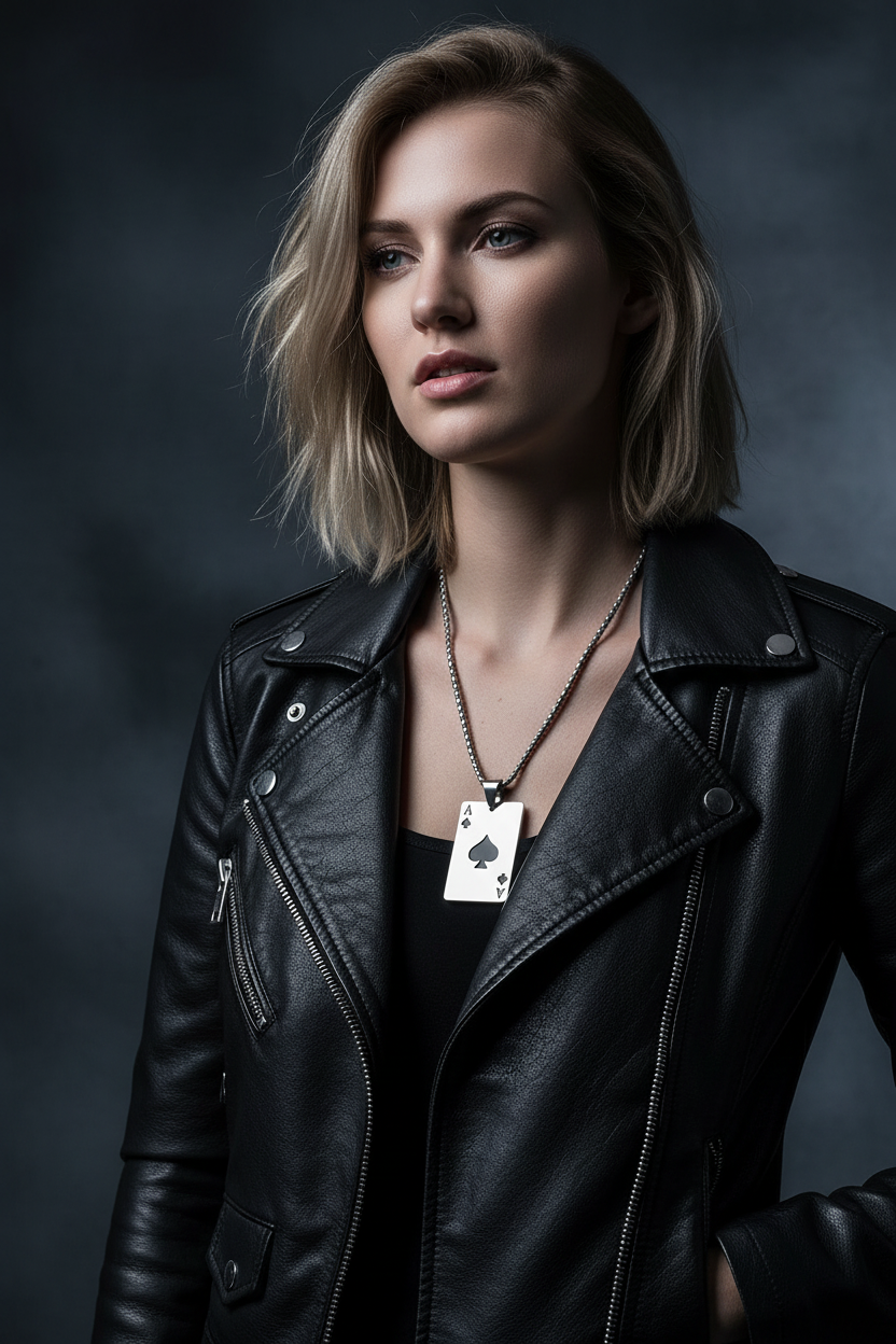 Poker Necklace - Female Edgy