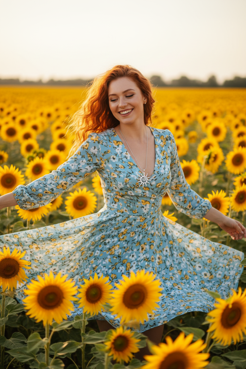 Silver Sun - Sunflower Field